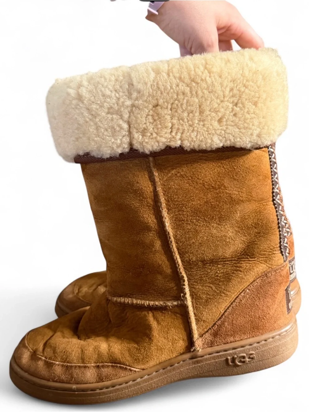 Original UGG Australia Classic Tall Sheepskin Boots Chestnut Women’s 8 Men’s 7